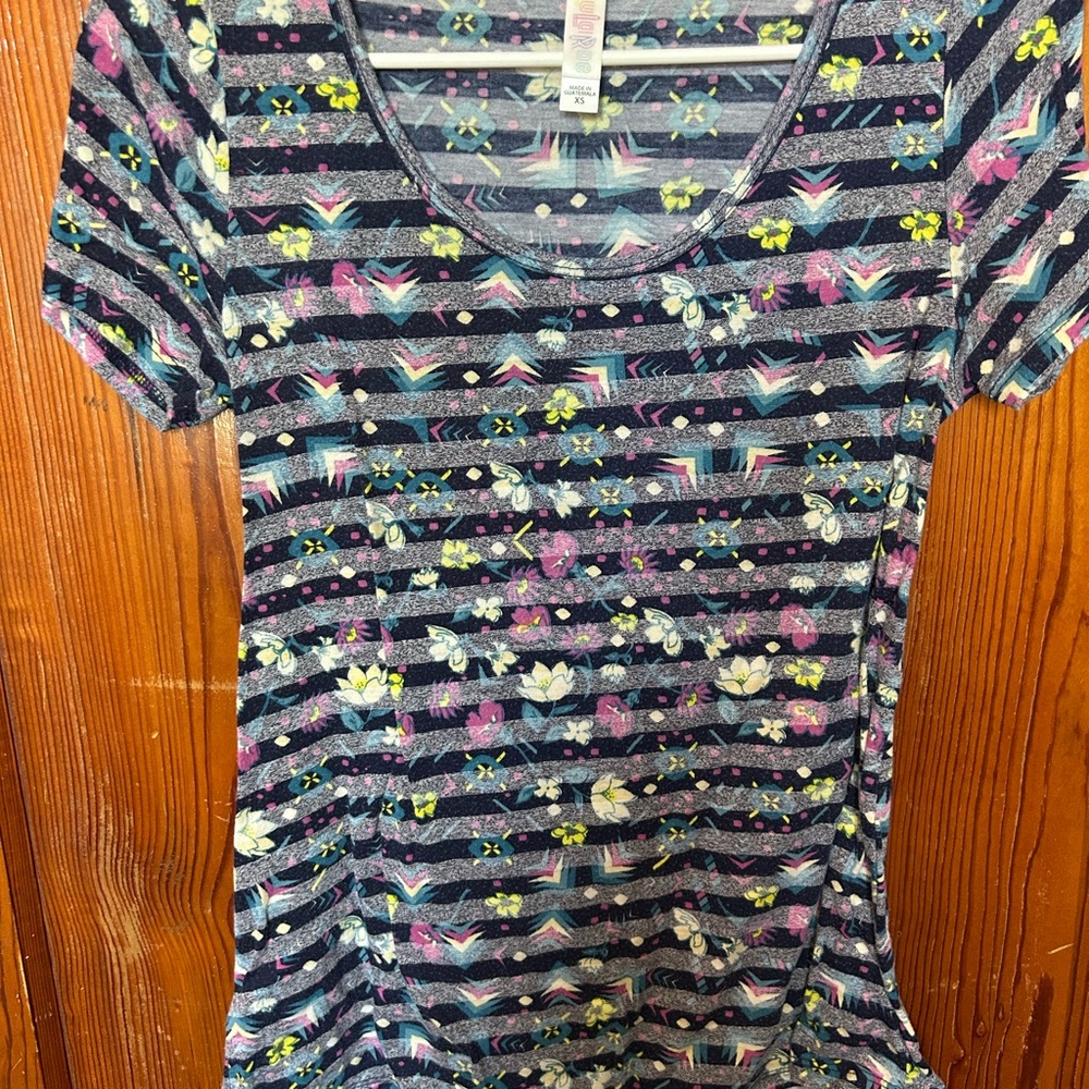 Floral Striped Women's Top